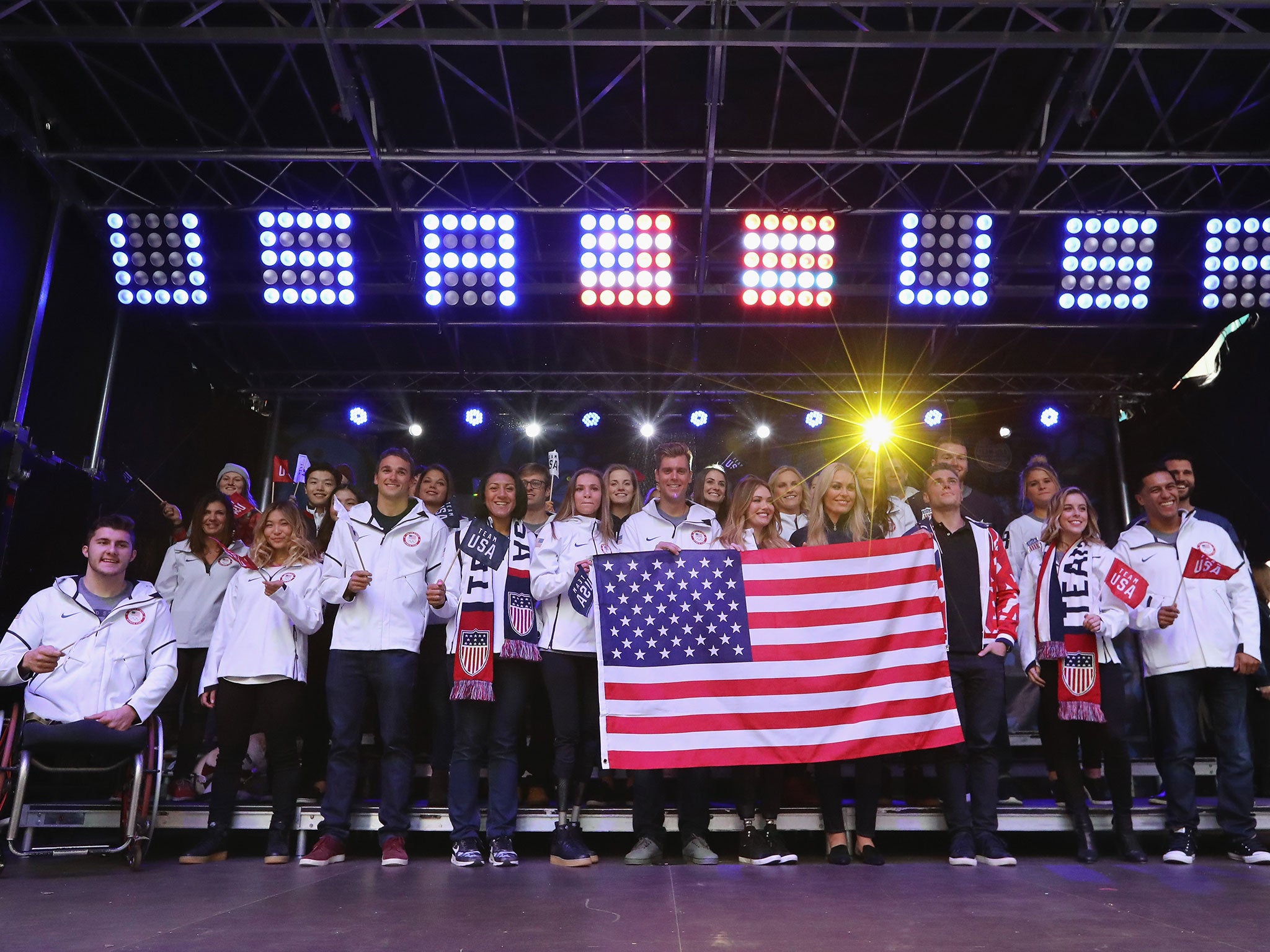 The Team USA in Times Square on 1 November 2017