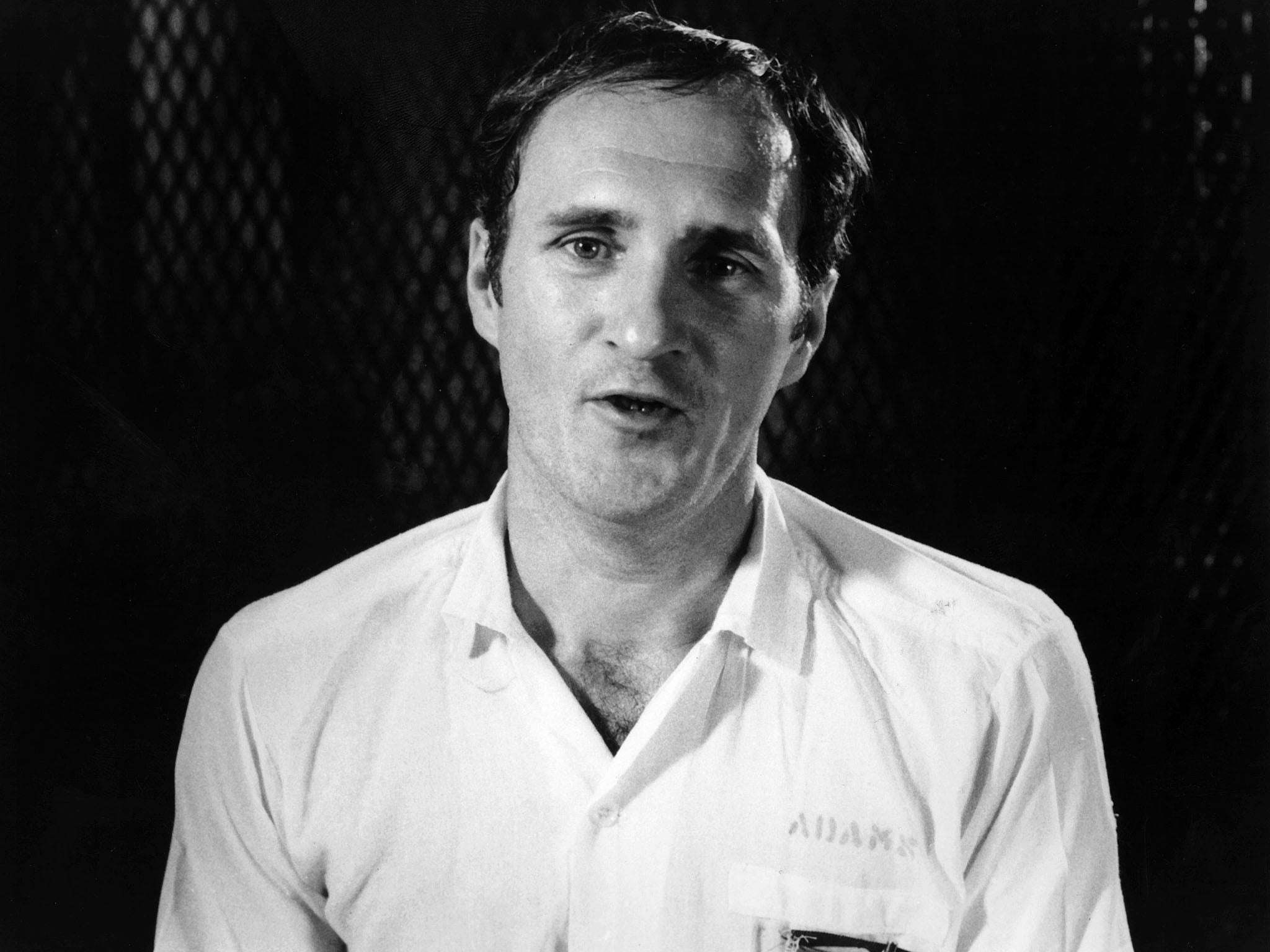 Randall Adams, who was wrongly convicted of murder, in Morris’s ‘The Thin Blue Line’ (Rex)
