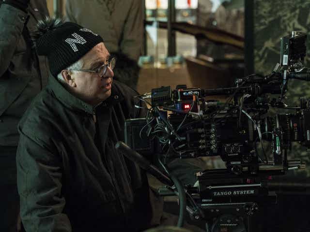 Director Errol Morris behind the camera on the set of ‘Wormwood’