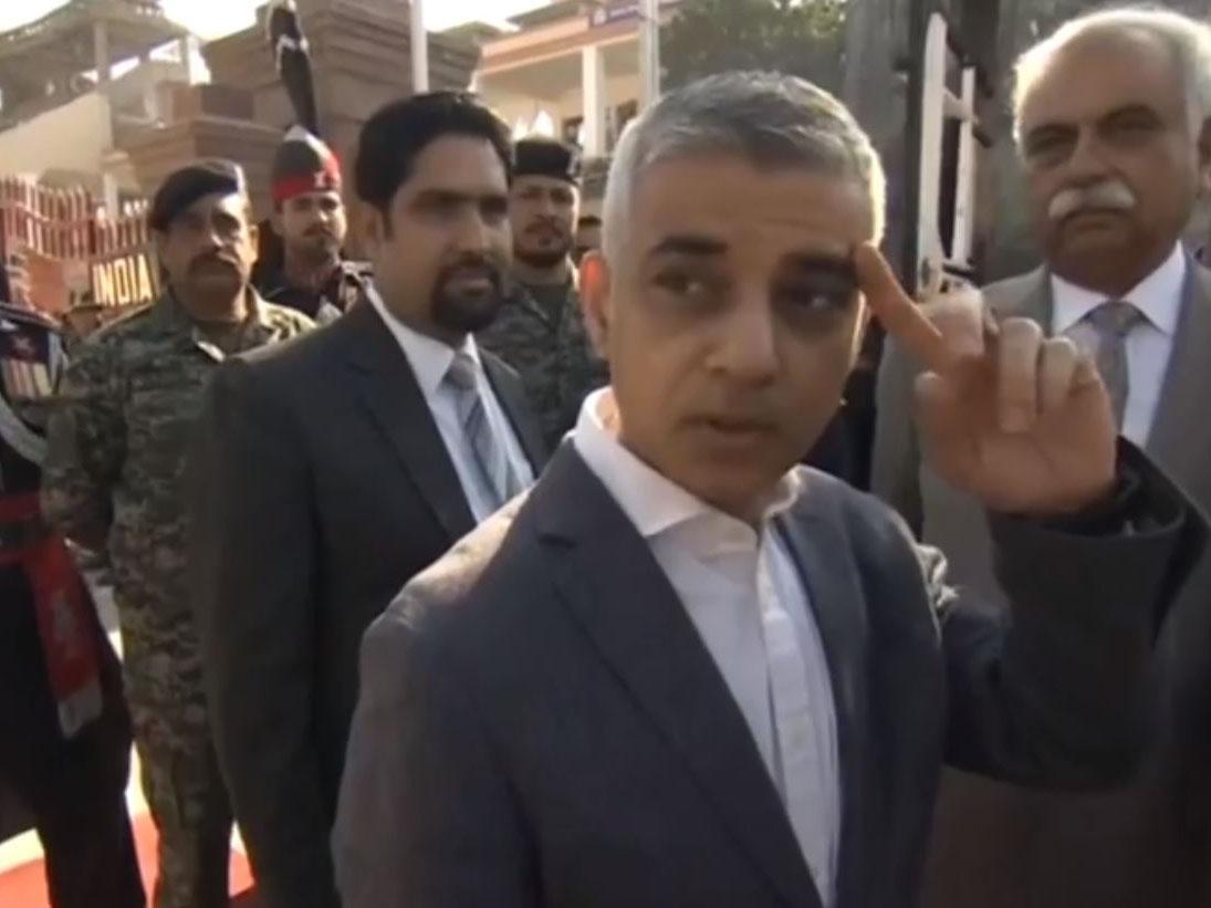 Sadiq Khan made the highly symbolic journey from India to Pakistan on foot