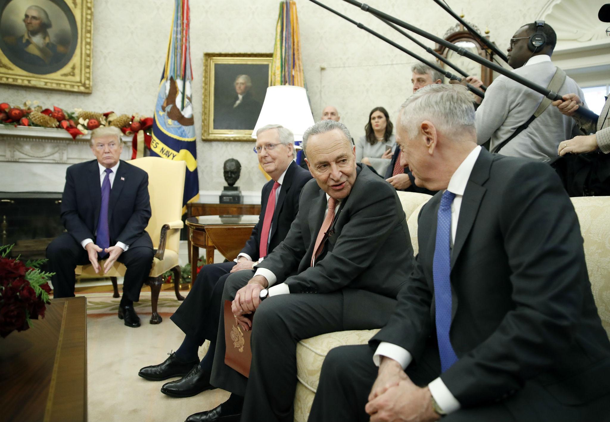 President Donald Trump met with congressional leaders to discuss a host of issues, including government funding