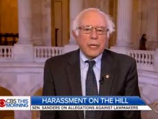 Sanders says Trump should think about quitting over harassment boast
