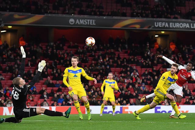 Arsenal's 6-0 win over BATE Borisov was played in front of 'just under 30,000' people
