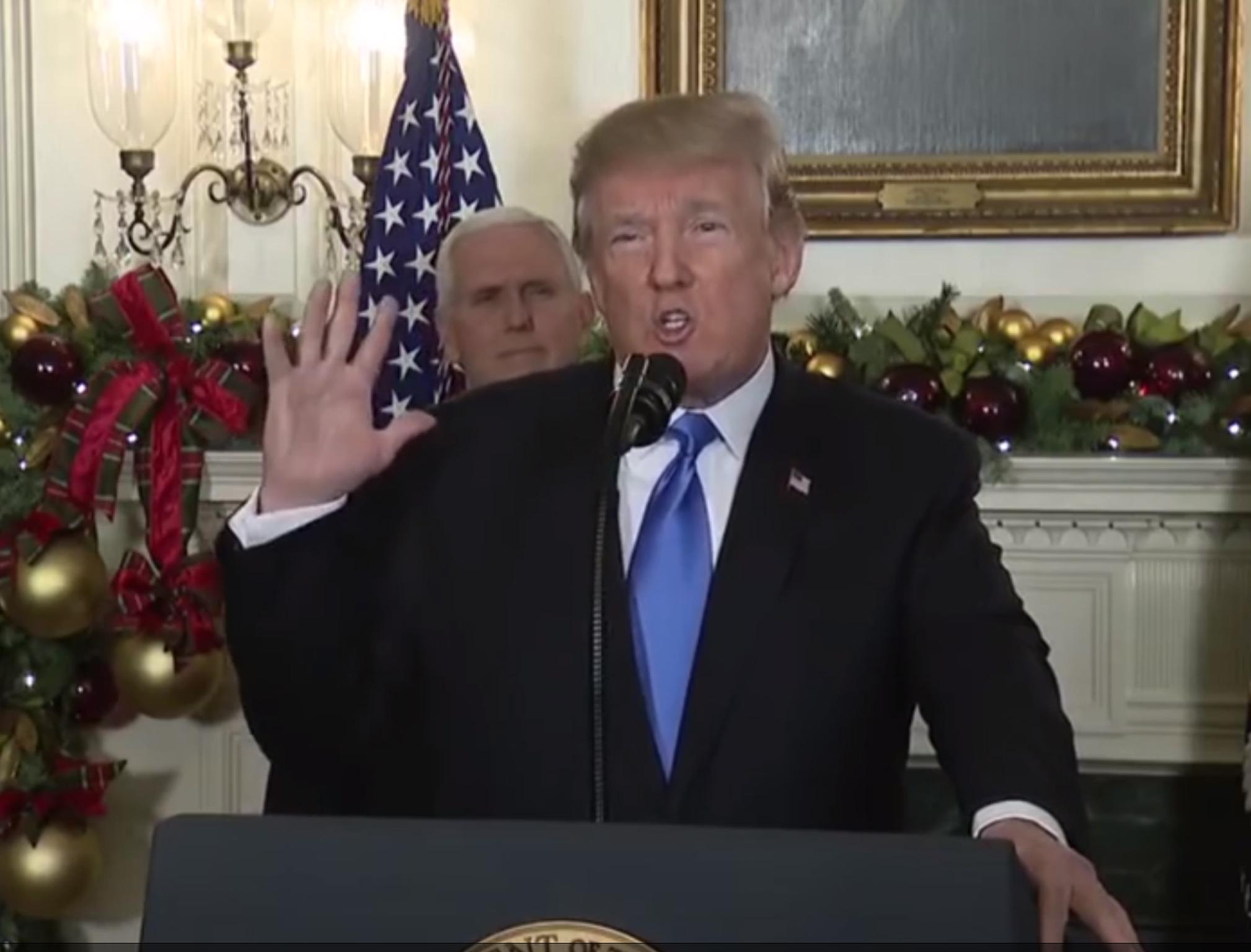 The speech sparked concerns for Donald Trump's well being