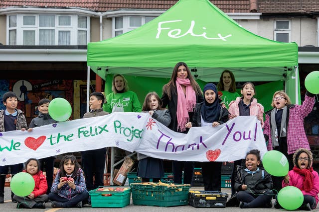 Children at Stanhope Primary School in Greenford celebrate as our appeal reaches £500,000