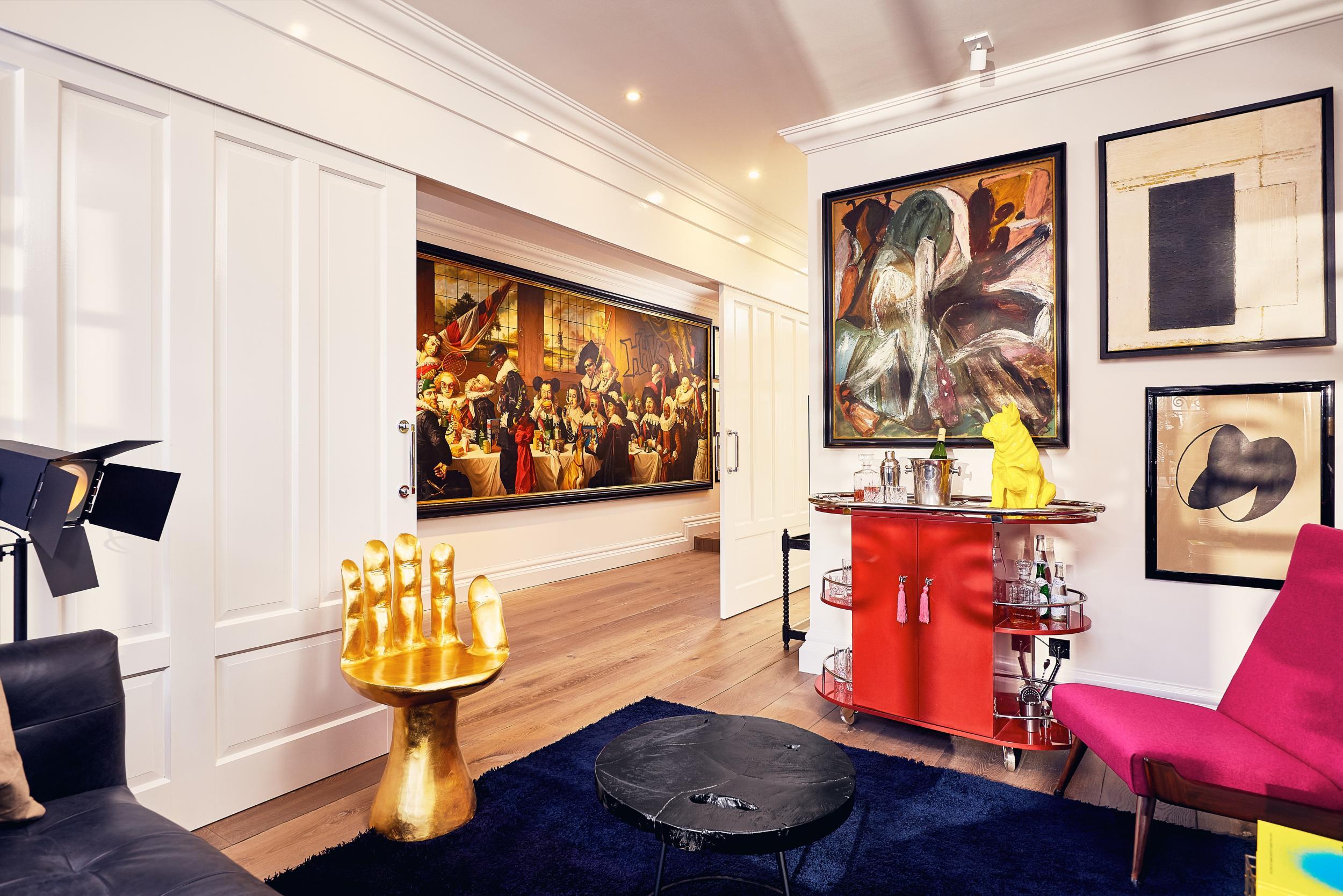 Art is everywhere, especially in this themed suite