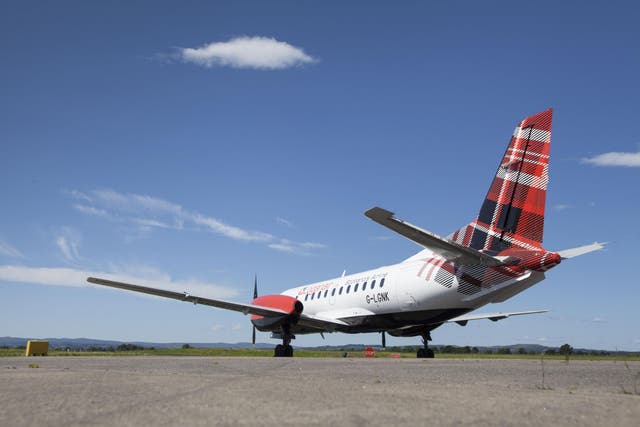 Last plane standing: a Tartan-tailed Loganair aircraft