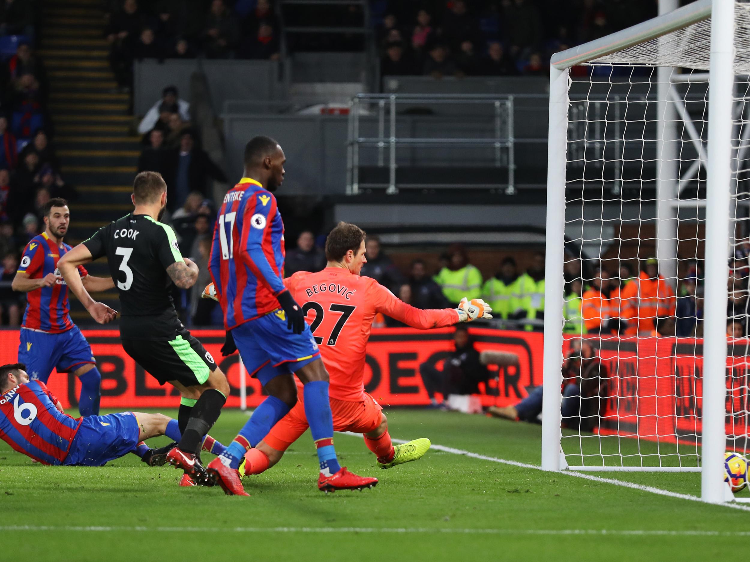 &#13;
Scott Dann gave Crystal Palace the lead &#13;