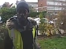 CCTV clip of a suspect wanted in connection with the incident
