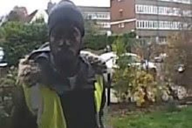 CCTV clip of a suspect wanted in connection with the incident