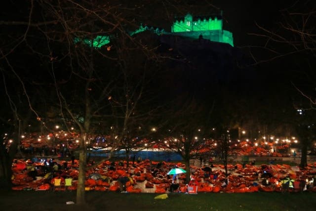Over 8,000 people came together in Edinburgh's Princes Street Gardens for the event