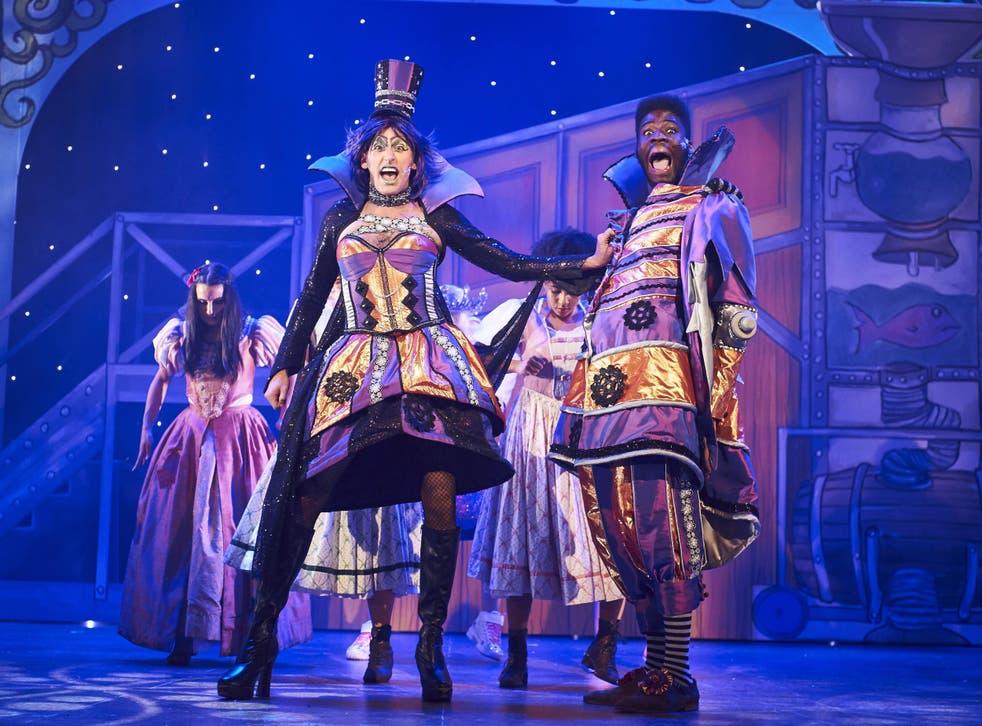 ‘The more they boo, the more I cackle’: Amrou Al-Kadhi (left) as Dame Judy Hench in ‘Jack and the Beanstalk’