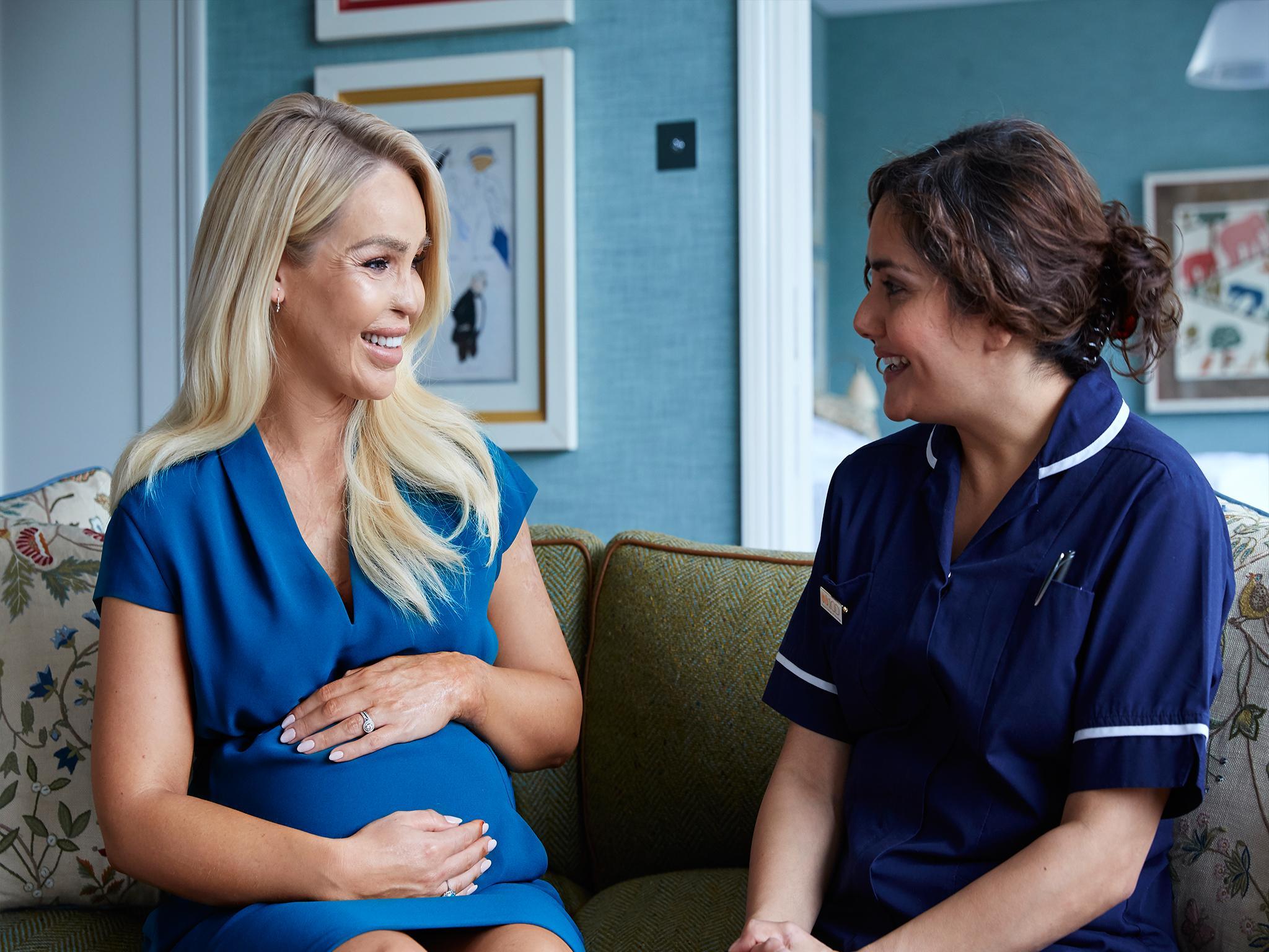 Model Katie Piper has praised midwives for their work SWNS