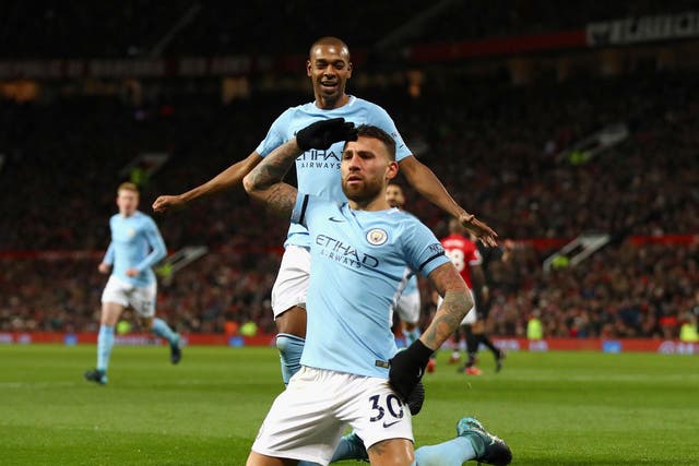 Otamendi scored what proved to be the winner to send City 11 points clear (