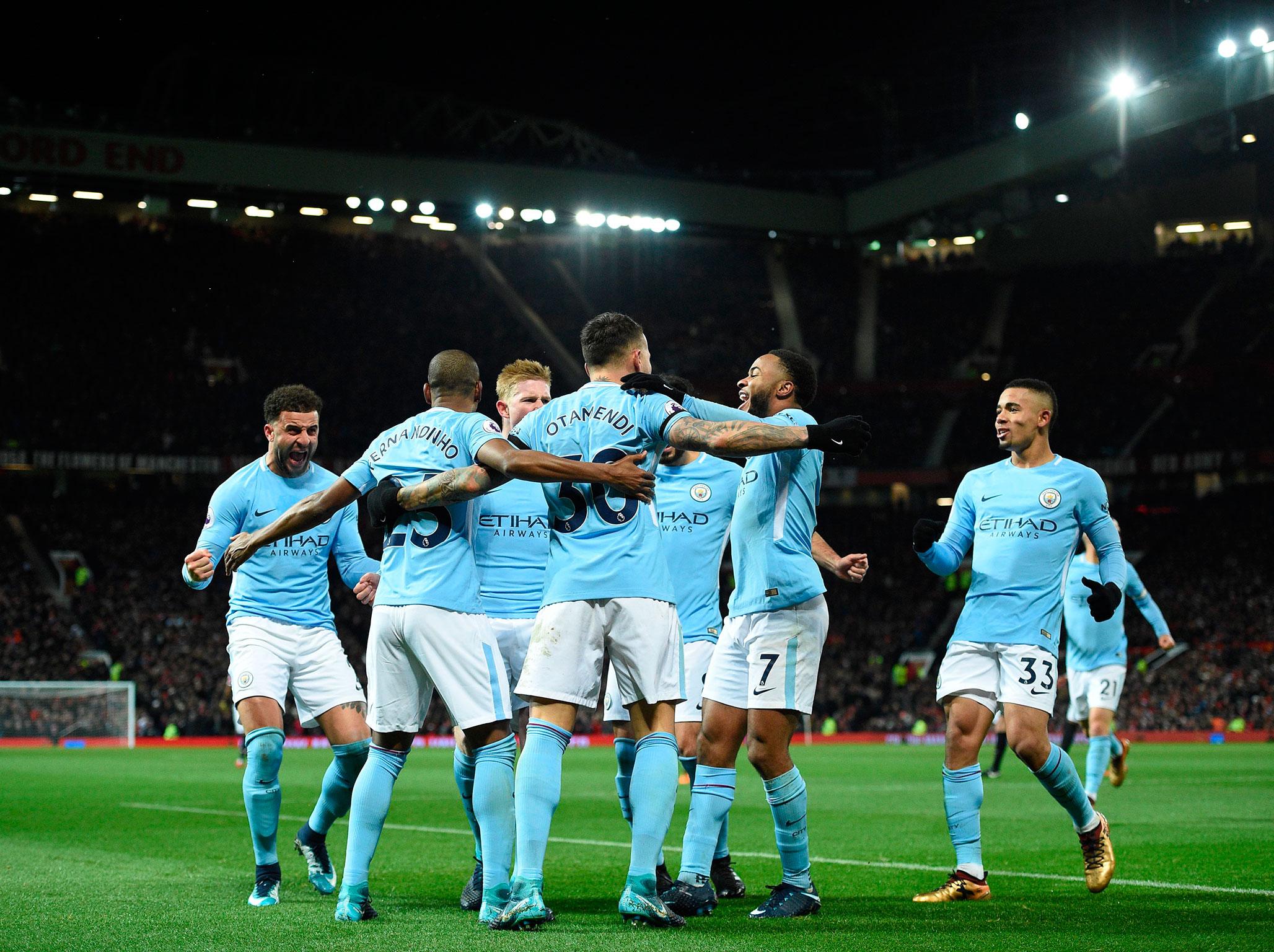 Manchester City moved 11 points clear of United after a deserved win at Old Trafford