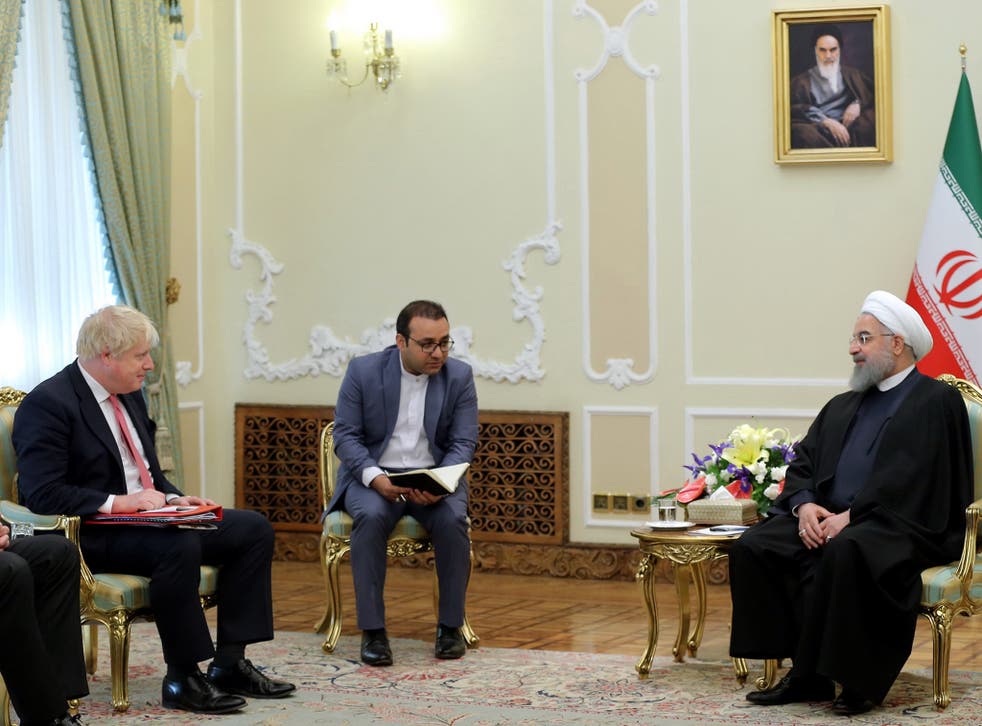 The Foreign Secretary met Iranian President Hassan Rouhani in Tehran on Sunday