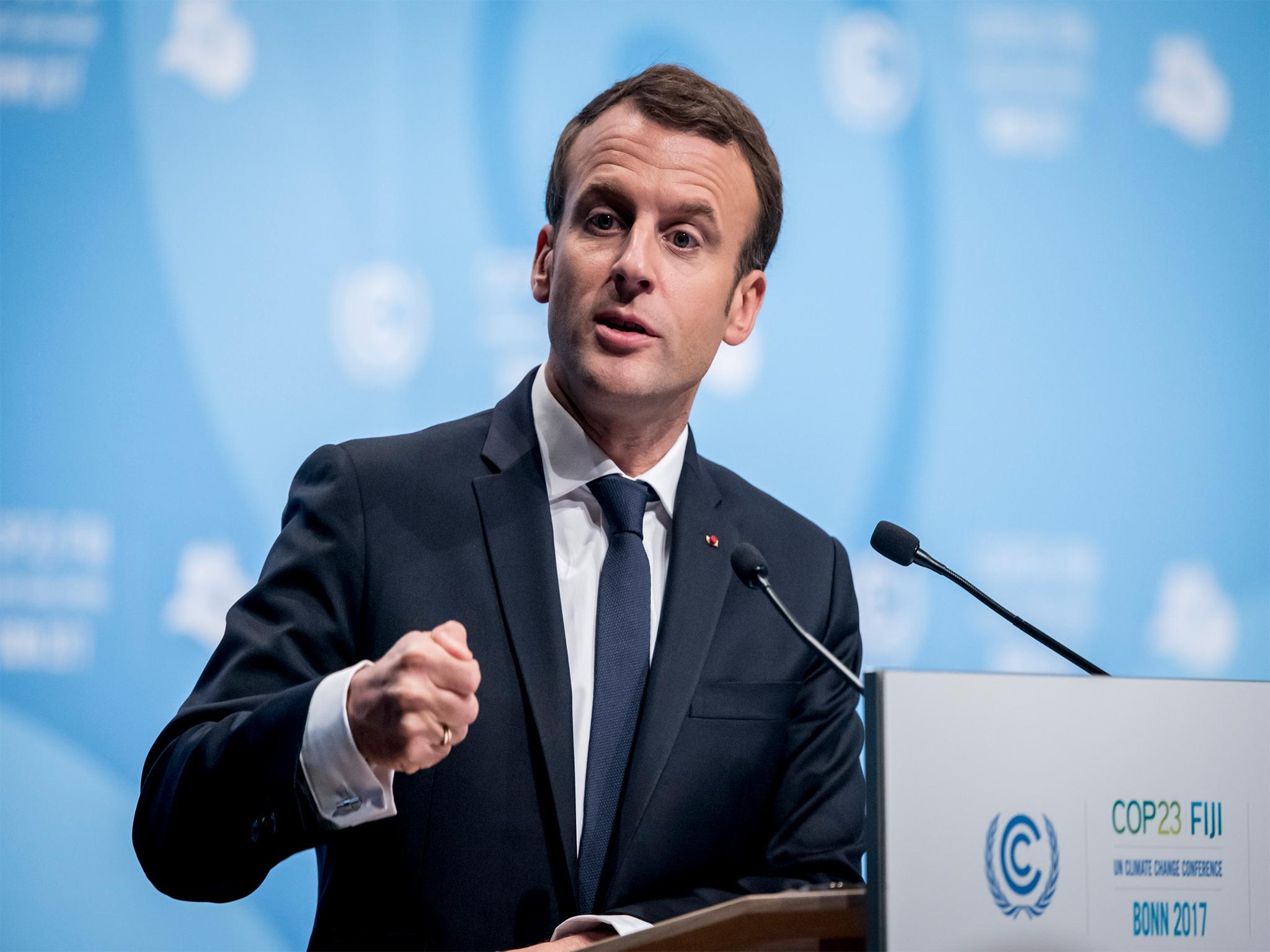 Macron has previously spoken out against Trump's stance towards global warming
