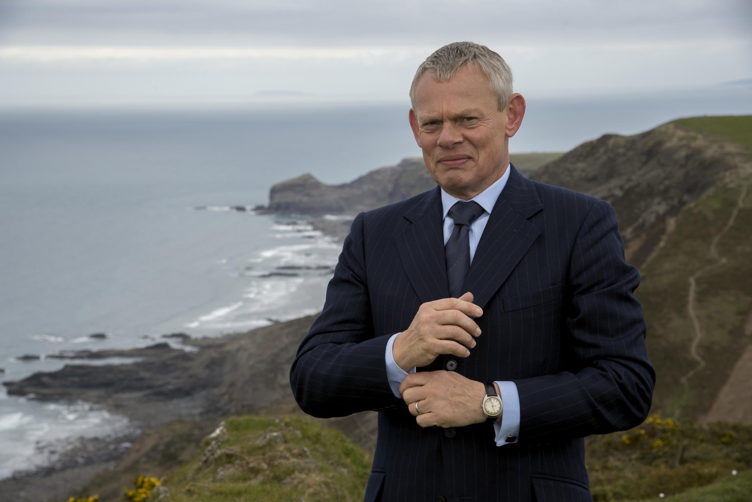 Martin Clunes as Doc Martin in Port Isaac