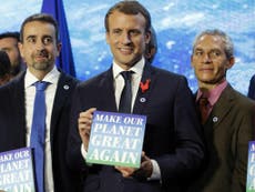 Macron says the world is ‘not moving fast enough’ on climate change