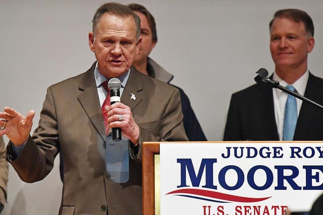 Defeated Senate candidate Roy Moore