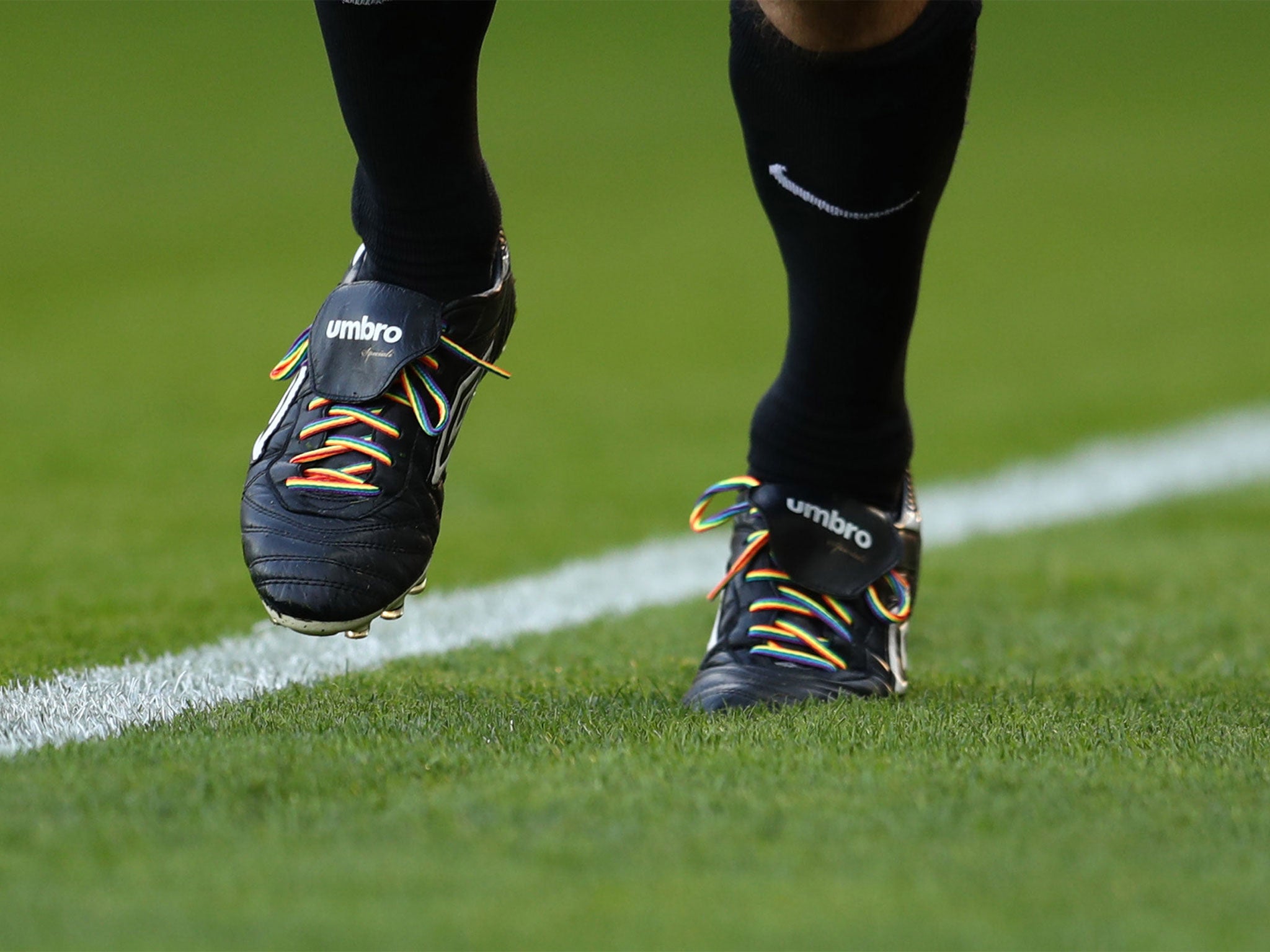 The rainbow laces campaign is addressing homophobia in football