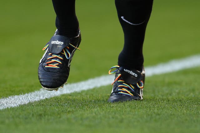 The rainbow laces campaign is addressing homophobia in football