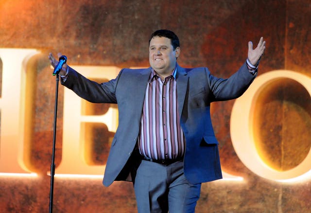 Peter Kay performs live on stage during the Heroes Concert at Twickenham Stadium, in aid of the charity Help For Heroes, on September 12, 2010 in London, England. Credit: Jim Dyson/Getty Images.