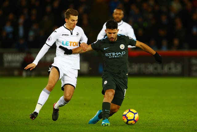Manchester City won 2-1 in their last meeting with Swansea