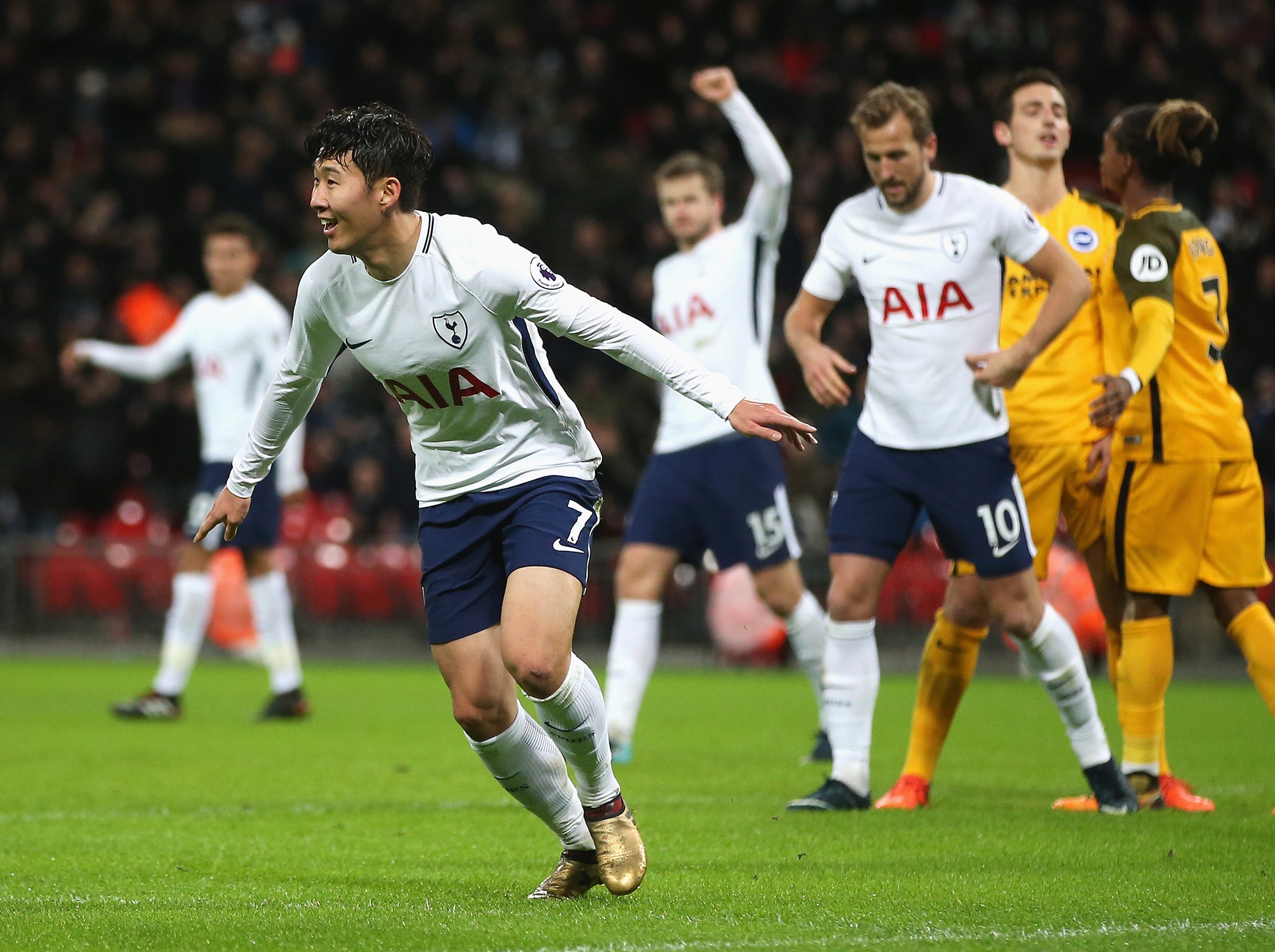 Spurs overcame a stubborn Brighton at Wembley