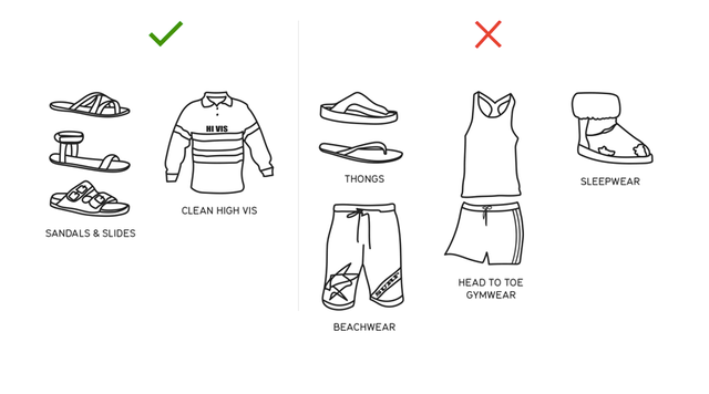 Dress code: banned items of clothing and footwear at Qantas lounges