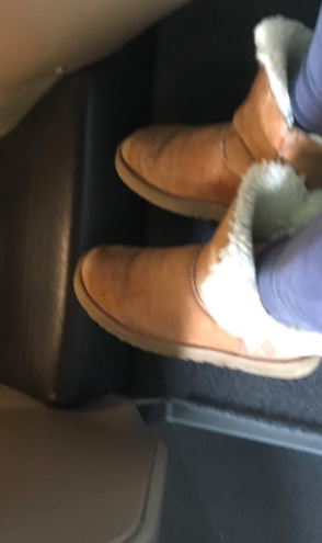 Booted out: the Human League vocalist's picture of her Ugg footwear