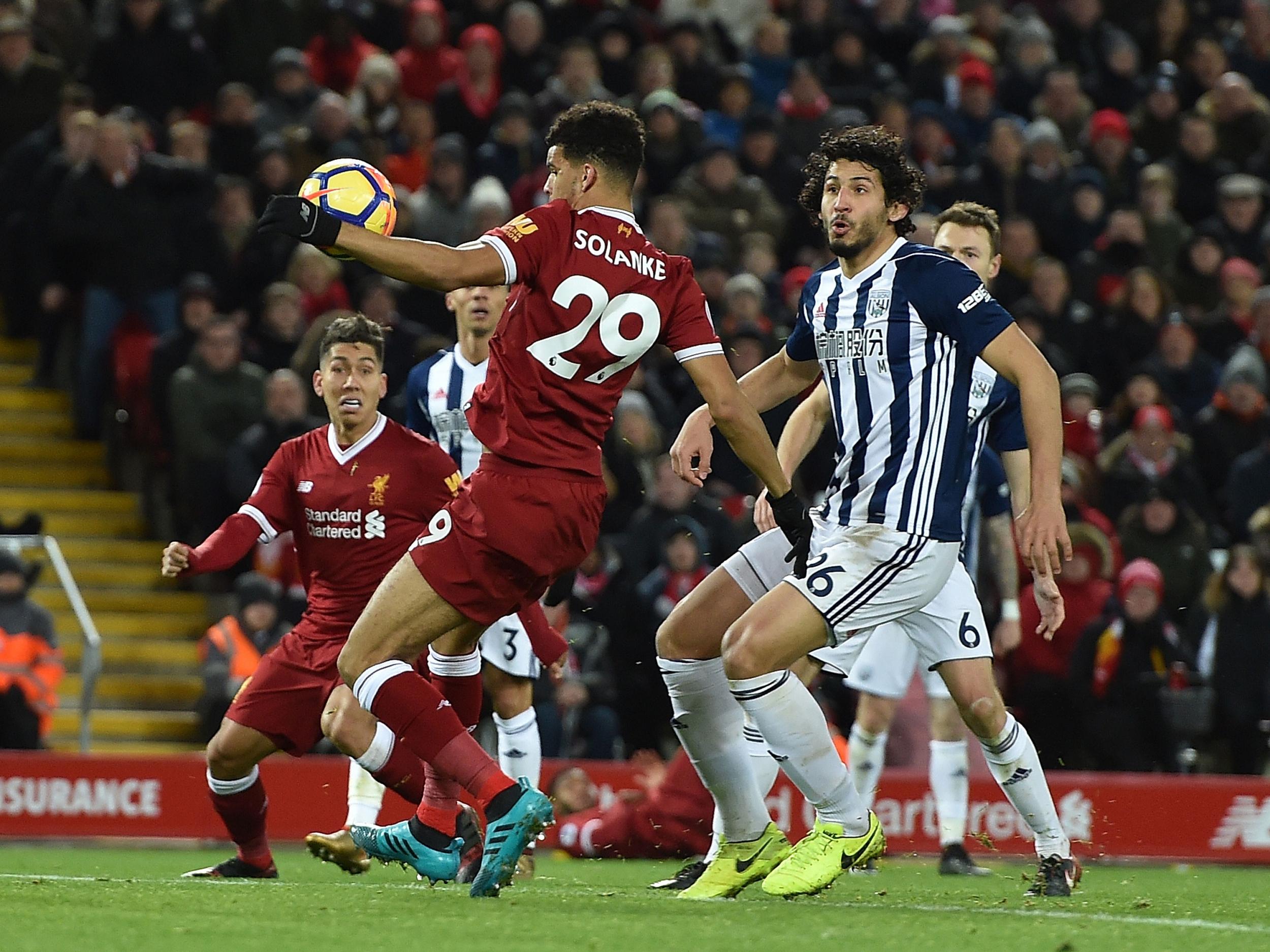 Dominic Solanke's late goal was ruled out after the ball struck his left hand