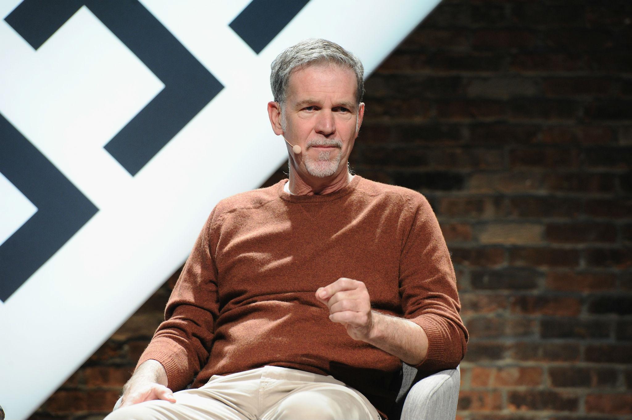 Co-founder and CEO of Netflix Reed Hastings speaks onstage during The New Yorker TechFest 2016 on 2 October 2016 in New York City