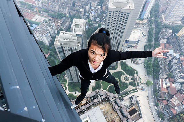 The social media star fell to his death after losing his grip from a 62 storey skyscraper in Changsa, China