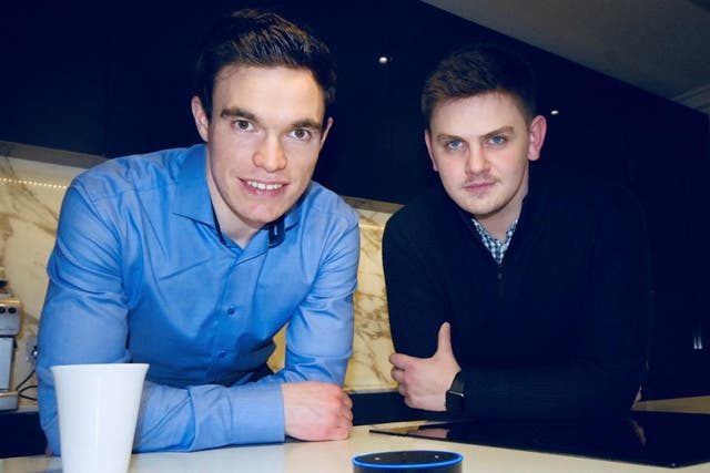 Gareth Hickey (left) and Shane Ennis came up with NOA to make newspaper content live beyond the page