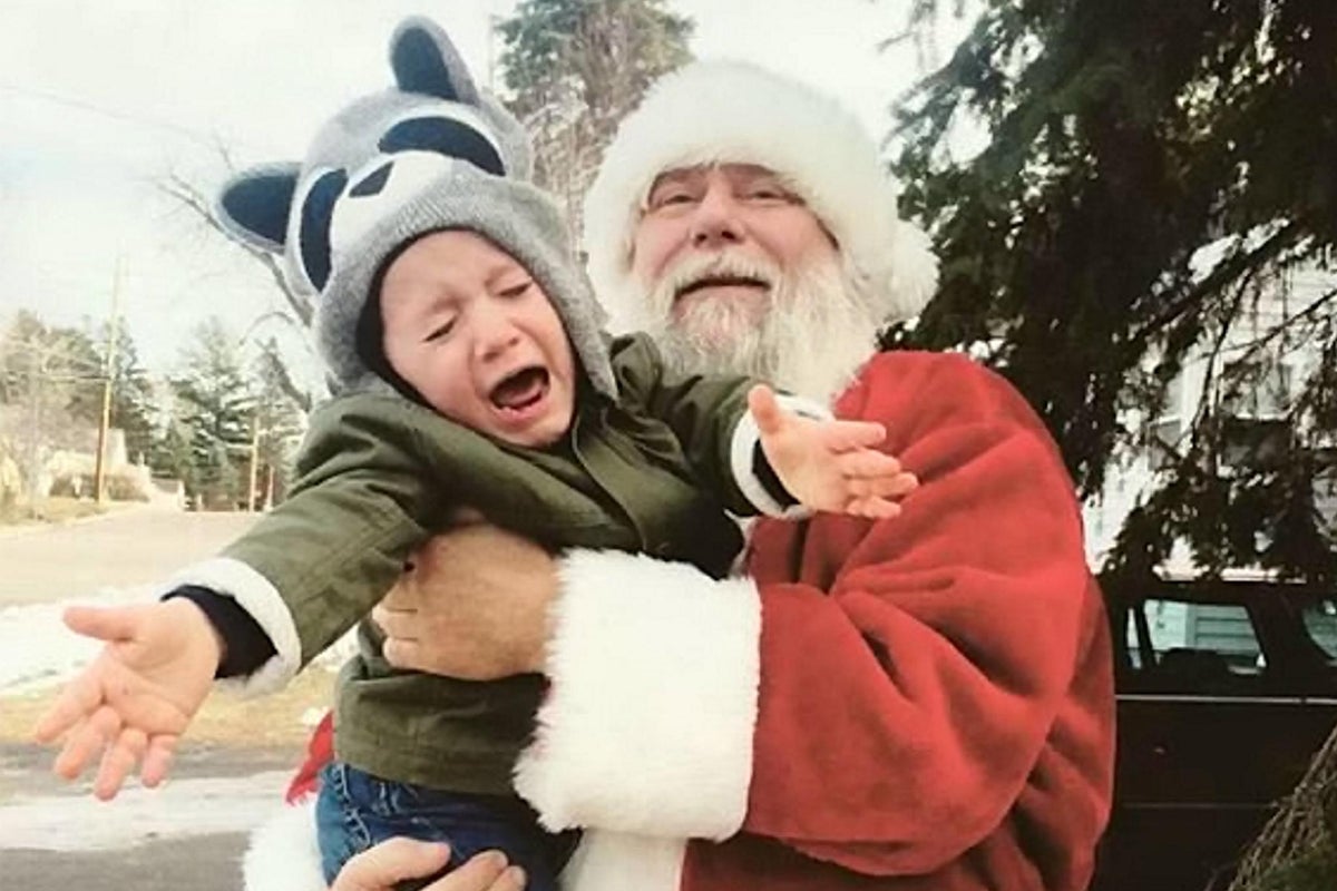 Christmas: Parents share sweet photos of overwhelmed children on Santa ...