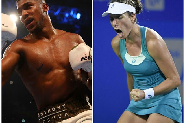 Anthony Joshua and Johanna Konta have both enjoyed a successful year in their respective sports