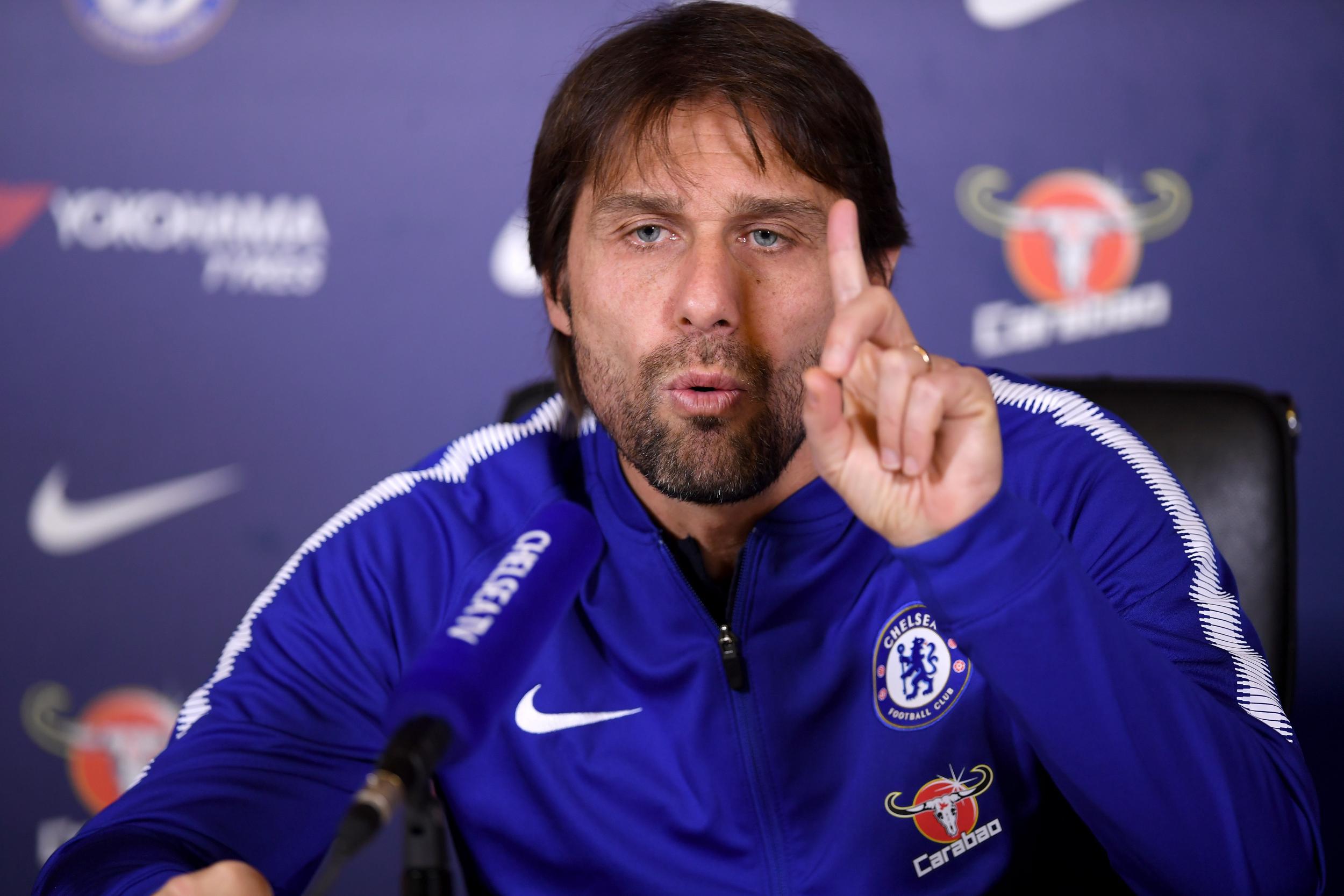 Antonio Conte gets his point across during his press conference on Friday