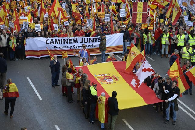 Catalans claim their rights to the European institutions and ask that they guarantee fundamental freedoms and basic rights in Catalonia.