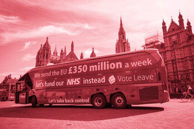 The infamous bus promising an extra ?350m a week for the NHS became a defining symbol of the Brexit referendum campaign