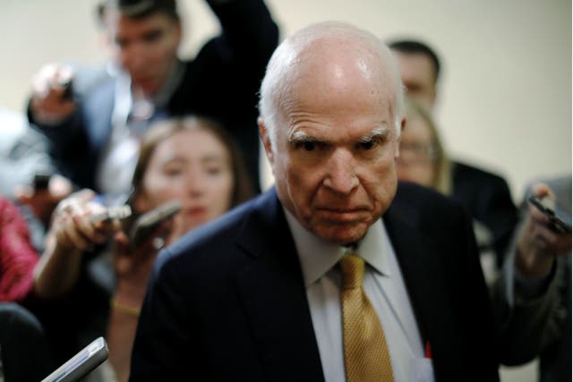 John McCain at the US Capitol in Washington
