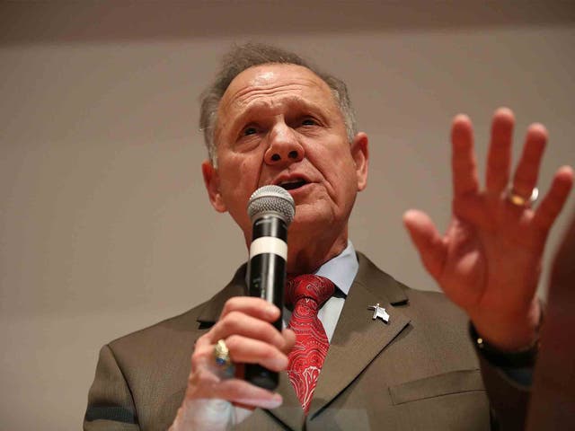 Republican candidate Roy Moore told his supporters his senate race was "not over"