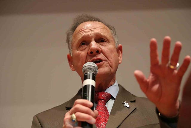 Republican candidate Roy Moore told his supporters his senate race was "not over"