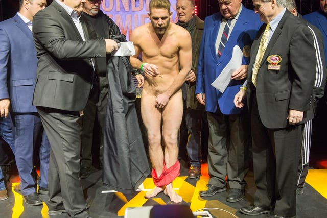 Billy Joe Saunders took off his shorts to taunt opponent David Lamieux