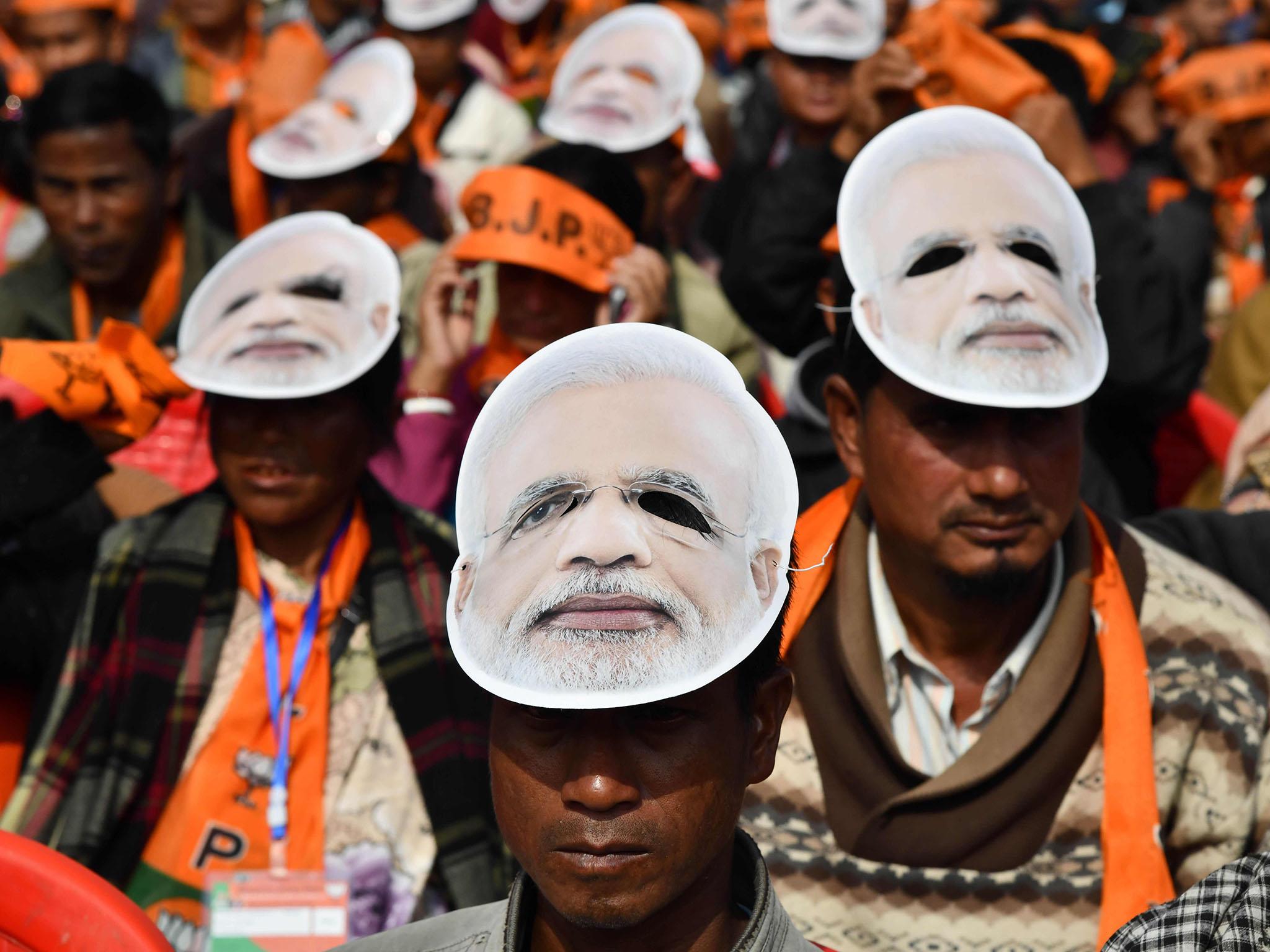 Modi's party, the Bharatiya Janata Party (BJP), saw its majority squeezed in Indian state elections