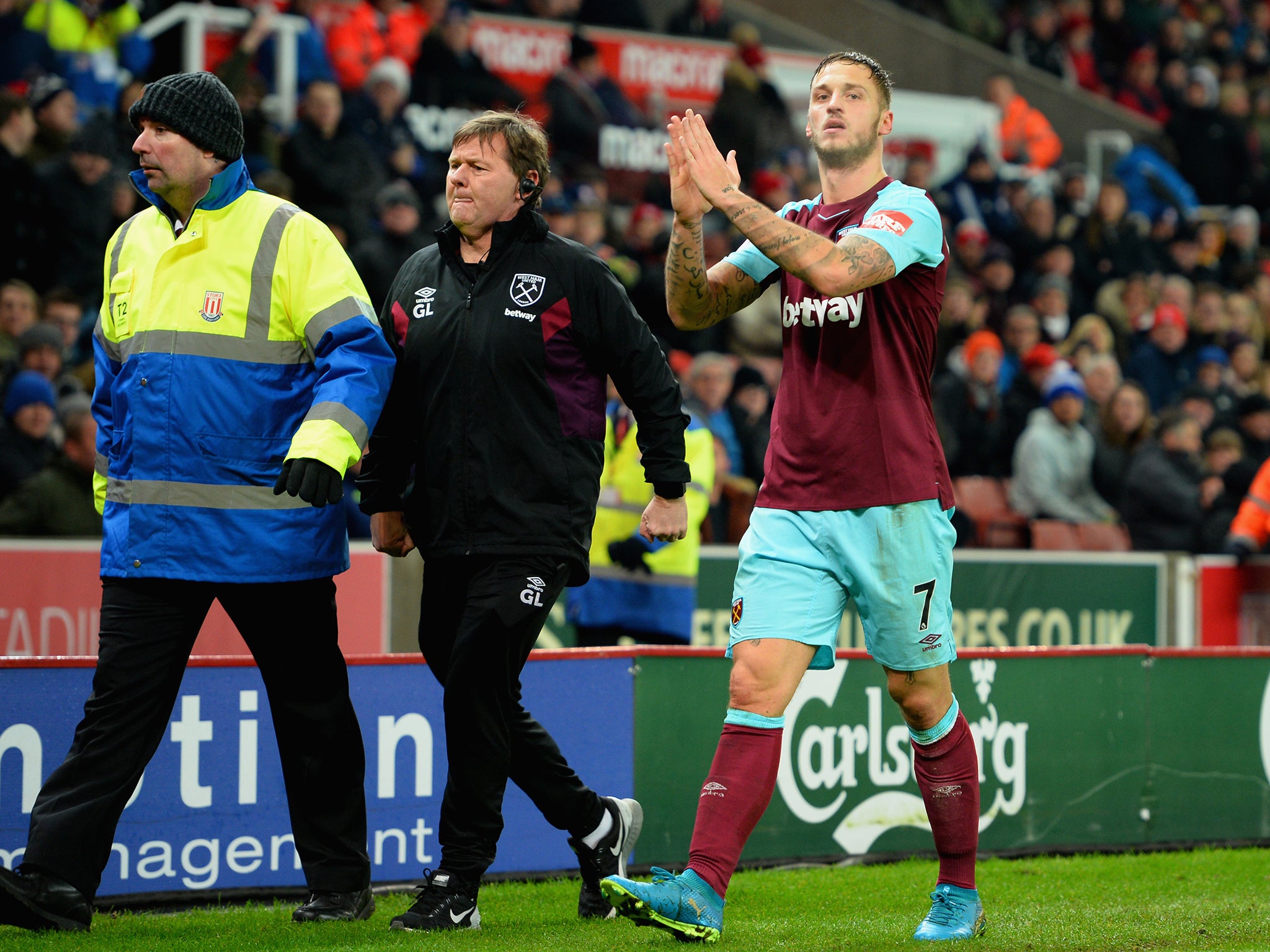 Marko Arnautovic taunted the Stoke fans during West Ham's victory on Saturday