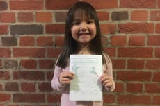 Six-year-old girl writes book to raise money for homeless people