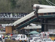 Washington train 'travelling at 80mph in a 30mph zone' before crash