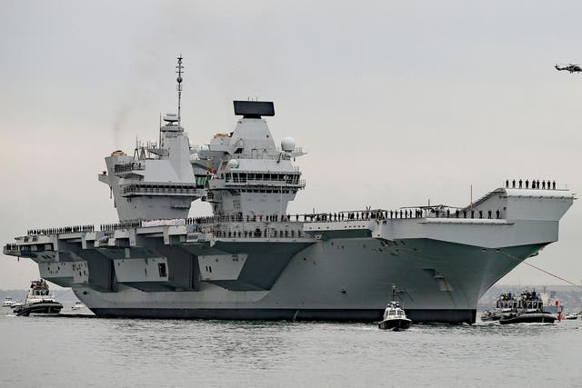 HMS Queen Elizabeth is leaking as a result of an issue with a shaft seal