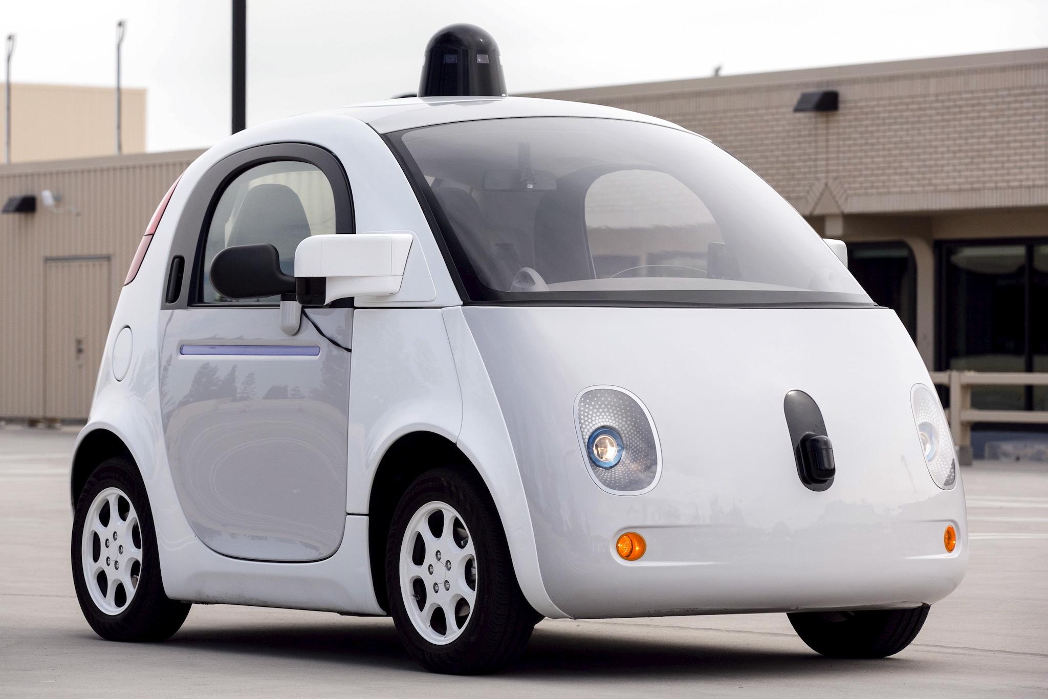 A prototype of Goodle’s own self-driving vehicle, seen during a media preview in Mountain View, California (Reuters/Elijah Nouvelage)